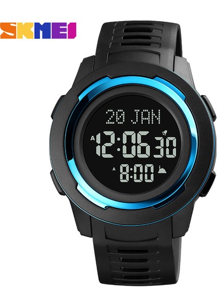 Mavi Siyah Skmeı Spor Dijital Kıble Erkek Saatler Erkekler Kol Saatleri Müslüman Pusula Kıble Yönü Şehir Seçimi Izle Adam Saat Erkek Reloj (Yurt Dışından)