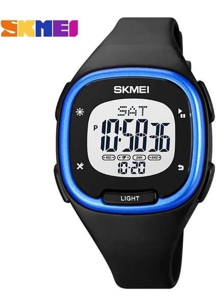 Mavi Skmeı Spor Dijital Saatler Kadın Erkek LED Elektronik Su Geçirmez Saatler Erkek Kronometre Öğrenci Saati Gençlik Kol Saatleri (Yurt Dışından)