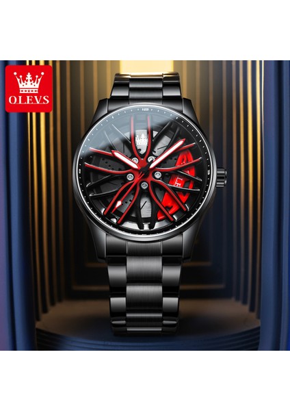 Siyah Çelik Yeşil Olevs 2023 Tekerlek Göbeği Izle Özel Tasarım Spor Araba Jant Saatler Su Geçirmez Yaratıcı Relogio Masculino Izle Erkekler Bilek Izle 9937 (Yurt Dışından) fiyatları