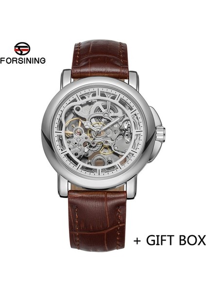 FS815605 Kutusu ile Forsınıng Erkekler Kol Saati Otomatik Mekanik Askeri Spor Klasik Erkek Saat Üst Marka Lüks Hollow Adam Izle 8156 (Yurt Dışından)