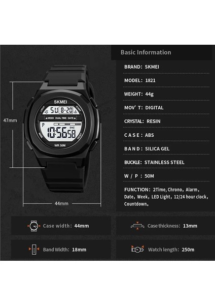 Ordu Yeşil Skmeı Spor Saatler Erkekler Için Çift Zamanlı Dijital Kol Saatleri 50 M Suya Dayanıklı LED Ekran Erkek Saat Reloj Hombre (Yurt Dışından) fırsatları