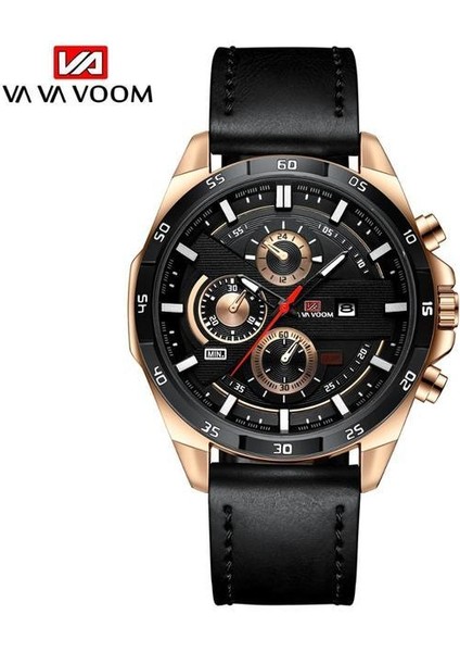 216G-5 2023 Yeni Moda Tasarımı Erkek Saatleri Üst Markalı Günlük Spor Siyah Yüzey Paslanmaz Çelik Su Geçirmez Kuvars Takvimli Saatler (Yurt Dışından)