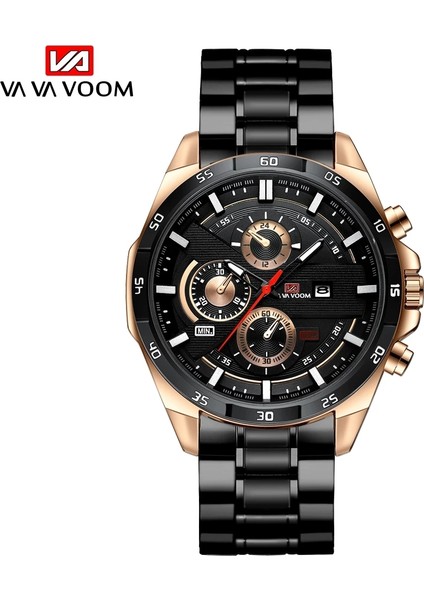 216G-5 2023 Yeni Moda Tasarımı Erkek Saatleri Üst Markalı Günlük Spor Siyah Yüzey Paslanmaz Çelik Su Geçirmez Kuvars Takvimli Saatler (Yurt Dışından) modelleri