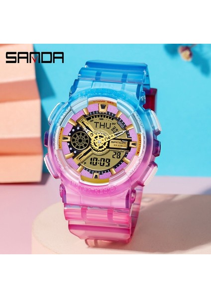 Mavi Pembe 3125 Sanda Çok Fonksiyonlu Serin Erkek Bayan Saatler 2023 Yeni Çift Ekran Çift Kol Saatleri Zamanlayıcı Izle Çalar Saat 30 M Su Geçirmez (Yurt Dışından) modelleri