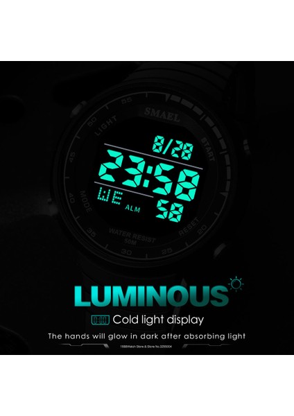 Sarı Kutu Smael Moda Sarı Spor Izle Kadınlar Için Unisex LED Ekran Dijital Saatler Erkekler Su Geçirmez Otomatik Tarih Kol Saati Часы Relogio (Yurt Dışından) indirimleri
