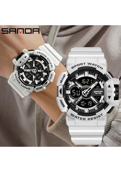 Sarı BLUE3129 Kum Elektronik Saatler Erkek Su Geçirmez Çift Ekran Kuvars Kol Saati Erkek Saat Spor Askeri Izle Relogios Masculino (Yurt Dışından) modelleri
