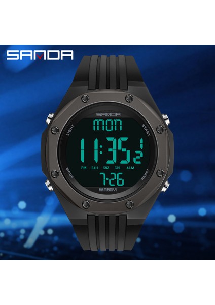 Siyah Sanda Lüks Erkek Izle Elektronik Aydınlık Dijital Saatler Moda Marka Kol Saati Geri Sayım Chronograph Saat Su Geçirmez Saat (Yurt Dışından) fiyatları