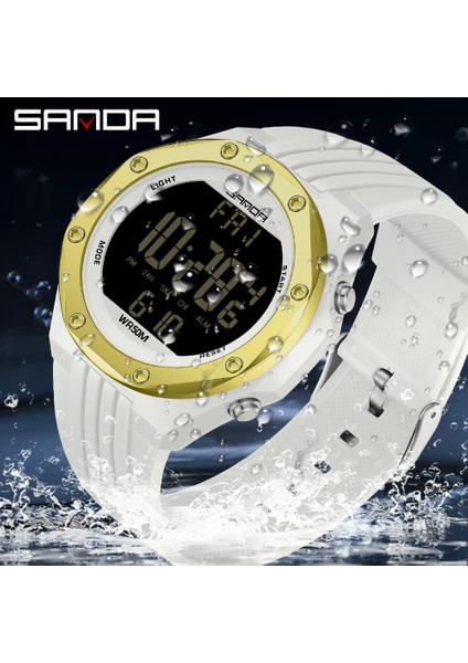 Siyah Sanda Lüks Erkek Izle Elektronik Aydınlık Dijital Saatler Moda Marka Kol Saati Geri Sayım Chronograph Saat Su Geçirmez Saat (Yurt Dışından) fırsatları