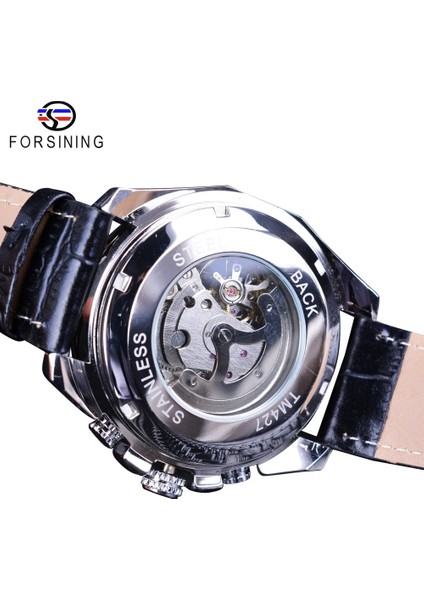 GMT1074-3 Forsining Mekanik Steampunk Serisi Erkekler Askeri Spor Izle Şeffaf Kadran Otomatik Izle Üst Marka Lüks Saat (Yurt Dışından)