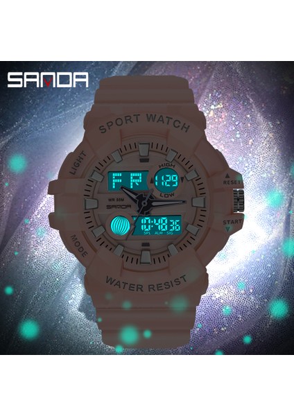 Yeşil Sanda Kadın Erkek Saatler Üst Marka Lüks Pembe Izle Saat Quatz LED Dijital Spor Kol Saati Kadın Erkek Su Geçirmez Saatler (Yurt Dışından) fırsatları