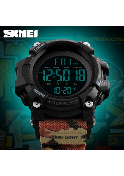 Kamuflaj Skmeı Darbeye Dayanıklı 2 Zaman Spor Izle Kronometre Geri Sayım Erkek Dijital Saatler Su Geçirmez Yumuşak Saat Erkek Reloj Hombre 1384 (Yurt Dışından)