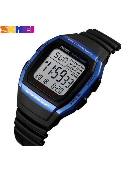 Mavi Izle Skmeı Marka Lüks Saatler Erkekler Moda Dijital Elektronik Saat Spor Su Geçirmez Askeri Chrono Kol Saati Relogio Masculino (Yurt Dışından)