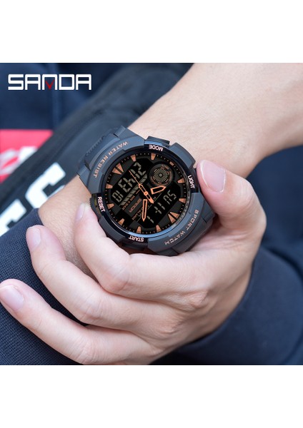 Mavi Sanda Spor Dijital Saat Erkekler Yüzme 50 M Su Geçirmez Çok Fonksiyonlu Askeri LED Elektronik Erkek Kol Saati Relogio Masculino (Yurt Dışından)
