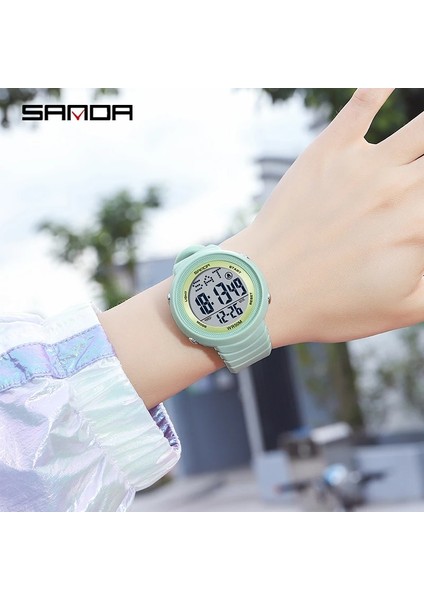 Siyah Altın Sanda 2022 Yeni Moda Spor Kadın Saatleri Beyaz 50M Su Geçirmez Dijital Saat Kız Için Rahat Kol Saati Relogio Feminino (Yurt Dışından) fırsatları