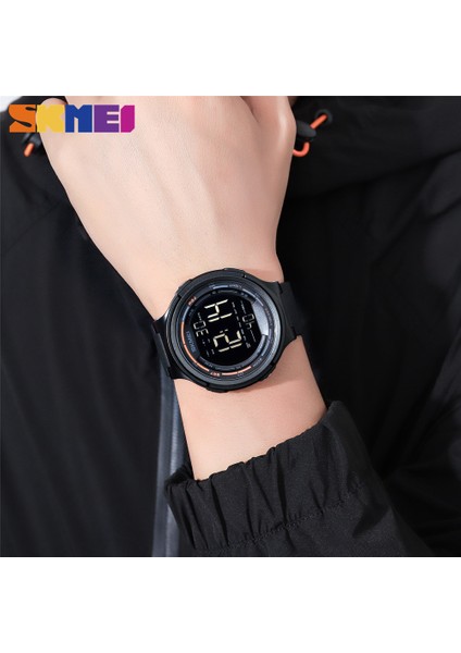 Siyah Skmeı Yeni LED Işık Dijital Erkek Spor Saatler Geri Sayım 5bar Su Geçirmez Kol Saati Erkekler Için Erkek Saat Izle Reloj Hombre 1841 (Yurt Dışından)
