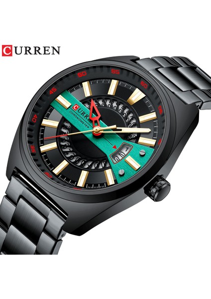 Kahve Curren 8403 Erkekler Için Rahat Spor Saatler Üst Marka Lüks Askeri Deri Kol Saati Adam Saat Moda Chronograph Kol Saati (Yurt Dışından)