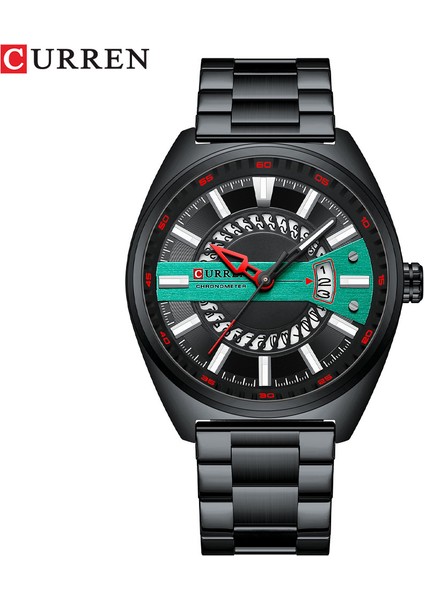 Kahve Curren 8403 Erkekler Için Rahat Spor Saatler Üst Marka Lüks Askeri Deri Kol Saati Adam Saat Moda Chronograph Kol Saati (Yurt Dışından)