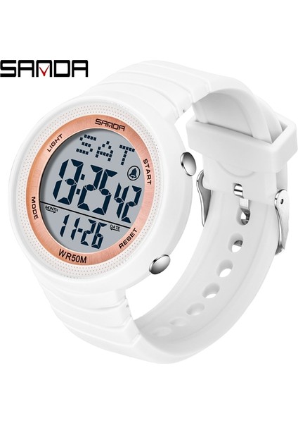 Siyah Altın Sanda 2022 Yeni Moda Spor Kadın Saatleri Beyaz 50M Su Geçirmez Dijital Saat Kız Için Rahat Kol Saati Relogio Feminino (Yurt Dışından) indirimleri