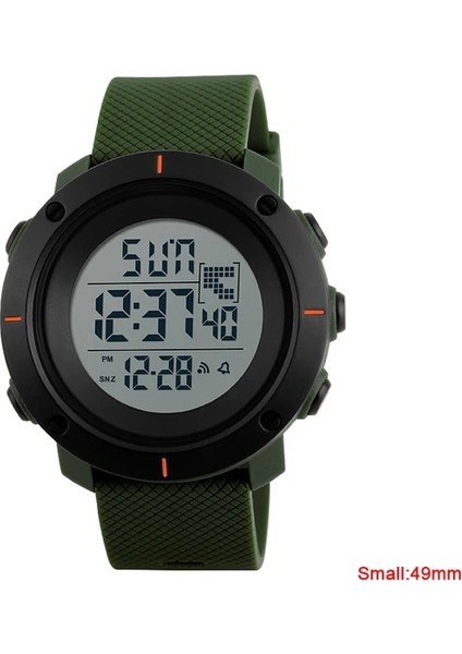 Küçük Yeşil Skmeı Erkek Ordu Askeri Doğa Sporları Dijital Kol Saati Çok Fonksiyonlu LED Ekran Su Geçirmez Elektronik Kronograf Saatler (Yurt Dışından)