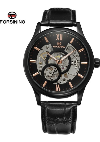 08 Forsınıng Basit Rüzgar Içi Boş Çift Halkalı Tırnak Terazisi Mekanik Hareket Mekanik Saat Dairesel Kemer Erkek ve Kadın Saati (Yurt Dışından) fırsatları