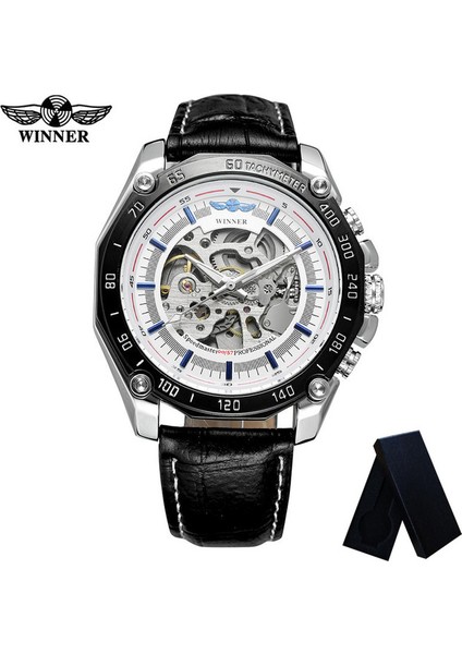 WR813703 Kutusu ile Kazanan Otomatik Mekanik Erkek Kol Saati Askeri Ordu Spor Erkek Saat Üst Marka Lüks Moda Adam Izle Hediye 8137 (Yurt Dışından)