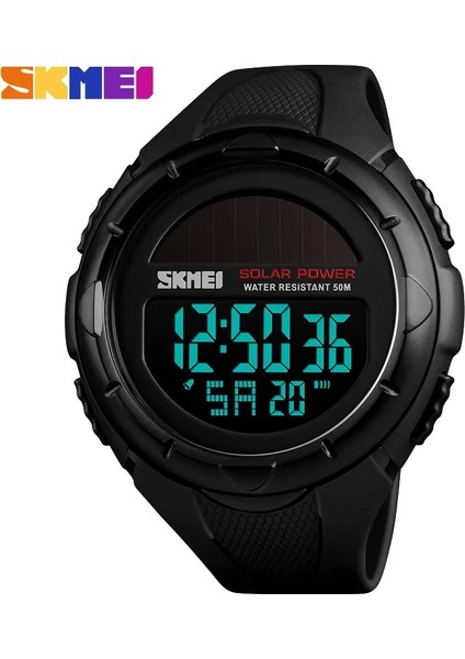 Mavi Skmeı LED Ekran Dijital Saatler Erkekler Için Lüks Çok Fonksiyonlu Su Geçirmez Elektronik Kol Saati Askeri Pu Kayış Dijital Saat (Yurt Dışından) indirimleri