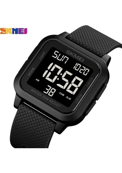 Siyah 2 Skmeı Açık Spor Izle Erkekler Alarm Chrono Saat 5bar Su Geçirmez Askeri Saatler LED Ekran Şok Dijital Saat Reloj Hombre (Yurt Dışından)