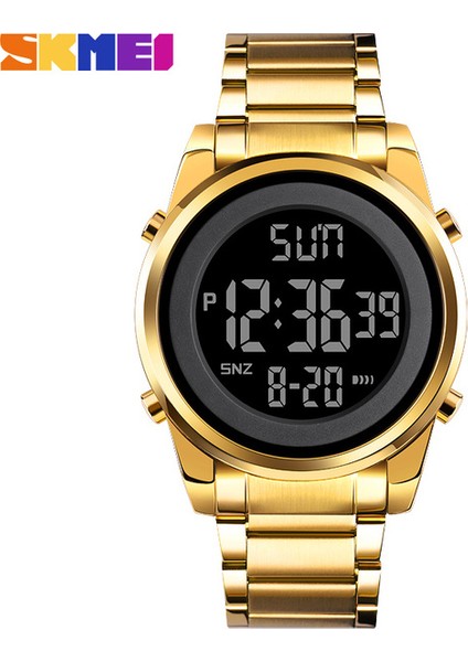 Altın Skmeı Dijital 2 Zaman Erkek Saatler Moda LED Erkekler Dijital Kol Saati Chrono Mens Reloj Hombre 1611 Için Geri Sayım Alarm Saati (Yurt Dışından)