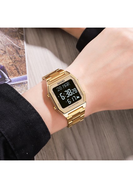 Siyah-Siyah Skmeı Üst Marka Erkek Saati Saat LED Kronograf Adam Dijital Saatler 30 M Su Geçirmez Erkek Kol Saati Relojes Para Hombre 1763 (Yurt Dışından)