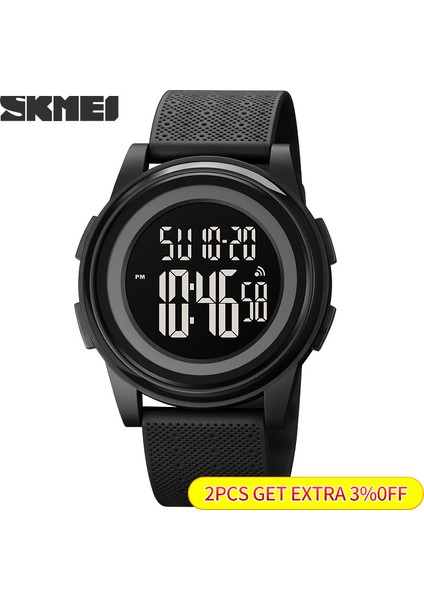 Gri Skmeı Rahat Geri Sayım Spor Saatler Erkekler LED Işık Chrono Çalar Saat 5bar Su Geçirmez Dijital Kol Saati Relogio Masculino 1895 (Yurt Dışından) modelleri