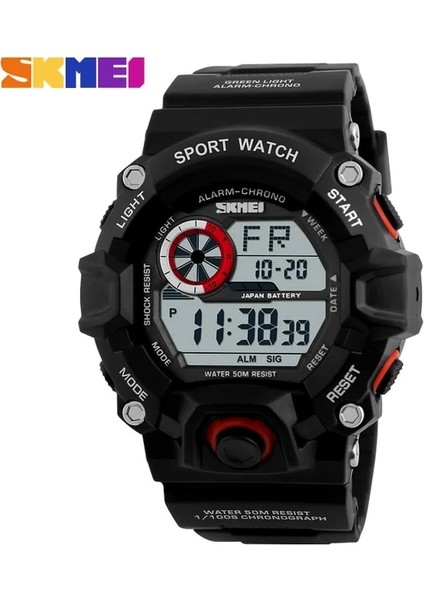 Kırmızı Ünlü G Stil Erkek Saatler Spor Chronograph Askeri Dijital Kol Saatleri Kamuflaj Şok Dayanıklı Montre Homme Erkek Saat Saat (Yurt Dışından)