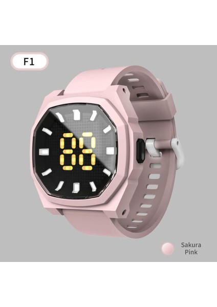 Pembe Yeni Tasarım Digatl Izle Kadınlar 2022 Moda Elektronik Pembe Bayanlar Kol Saati Erkekler Spor LED Bilezik Yumuşak Kayış Relogio Feminino (Yurt Dışından)