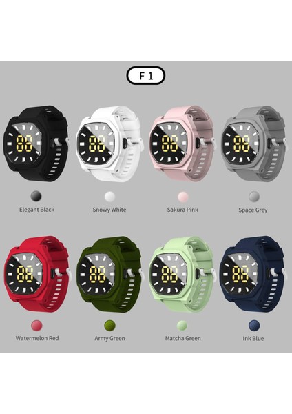 Pembe Yeni Tasarım Digatl Izle Kadınlar 2022 Moda Elektronik Pembe Bayanlar Kol Saati Erkekler Spor LED Bilezik Yumuşak Kayış Relogio Feminino (Yurt Dışından)