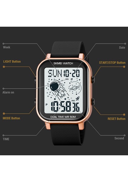 Gümüş Skmeı Erkekler Saatler Spor Geri Sayım Izle Alarm Chrono Dijital Kol Saatleri Adam Saat Erkek Su Geçirmez Relogio Masculino (Yurt Dışından) modelleri