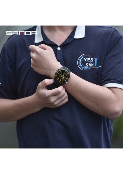 Siyah-Turuncu Sanda Erkekler Izle Dijital Su Geçirmez Spor Saatler Orijinal Takvim Erkek Kol Saatleri Moda Elektronik Bilek Kronometre Saat (Yurt Dışından)