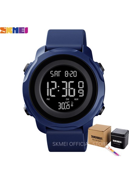 Blueblack Kutusu ile Skmeı Vücut Ortam Sıcaklığı Erkek Saatler Spor 2 Zaman Dijital Erkek Kol Saatleri Su Geçirmez Sağlıklı Tracker Montre Homme 1682 (Yurt Dışından)