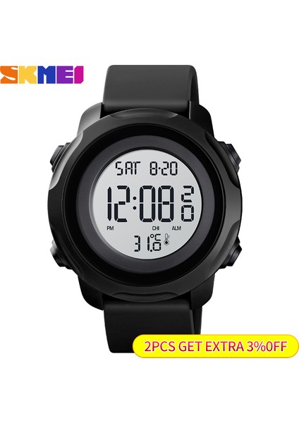 Blueblack Kutusu ile Skmeı Vücut Ortam Sıcaklığı Erkek Saatler Spor 2 Zaman Dijital Erkek Kol Saatleri Su Geçirmez Sağlıklı Tracker Montre Homme 1682 (Yurt Dışından)