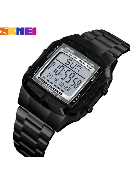 Siyah Skmeı Erkekler Izle Moda Dijital Spor Saatler LED Elektronik Saatler Erkekler Üst Marka Lüks Su Geçirmez Kol Saati Erkek Saat (Yurt Dışından)