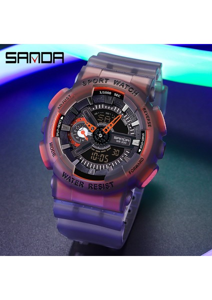 Yeşil Sanda Yeni 3029 Izle Aydınlık Moda Kişilik Elektronik Saat Floresan Izle Kabuk Adam Izle (Yurt Dışından)