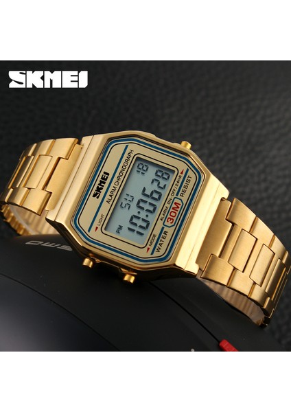 Mavi Yeni Iş Adamları Retro Izle Su Geçirmez Elektronik Saat Moda Kişiliğin Saati Ince Şerit Relogio Masculino Dijital Skmeı (Yurt Dışından) indirimleri