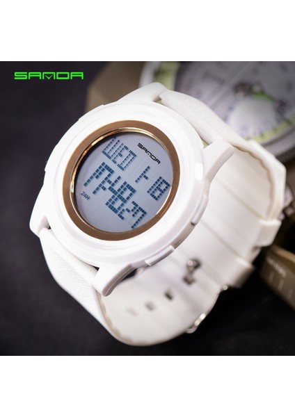 Siyah Kırmızı Sanda Marka Lüks 9mm Süper Ince Spor Izle Erkekler Elektronik LED Dijital Bilek Saatler Erkekler Için Erkek Saat Relogio Masculino (Yurt Dışından) modelleri