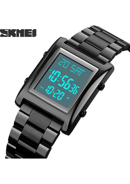 Siyah Beyaz Skmeı Marka Rahat Spor Dijital LED Izle Erkekler Moda Su Geçirmez Lüks Elektronik Kol Saati Erkek Saat Relogio Masculino (Yurt Dışından)