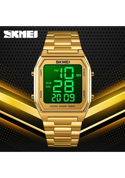 Gümüş Beyaz Orijinal Marka Erkek Saatler Moda Skmeı Erkek Kol Saati LED Işık Chronograph Dijital Saat Kol Saati Relogio Masculino (Yurt Dışından) fiyatları