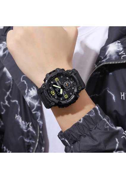 Color3 Kutusu ile Skmeı Japonya Dijital Hareket LED Işık Spor Izle Erkek Askeri Tarih Geri Sayım Saati 5bar Su Geçirmez Kol Saatleri Reloj Hombre (Yurt Dışından)