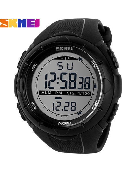 Siyah Kayış ile Skmeı Moda Basit Spor Izle Erkekler Askeri Saatler Çalar Saat Şok Dayanıklı Su Geçirmez Dijital Saat Reloj Hombre 1025 (Yurt Dışından)