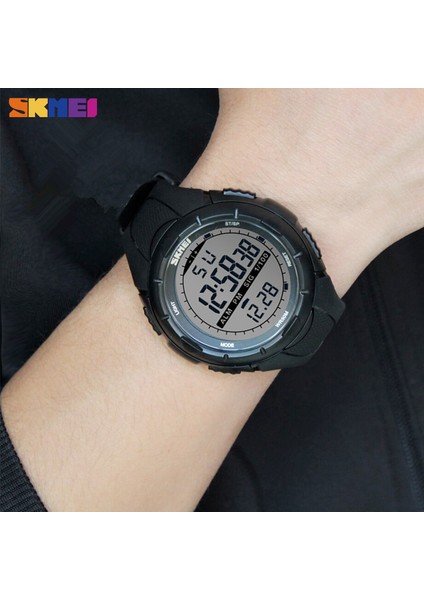 Siyah Kayış ile Skmeı Moda Basit Spor Izle Erkekler Askeri Saatler Çalar Saat Şok Dayanıklı Su Geçirmez Dijital Saat Reloj Hombre 1025 (Yurt Dışından)