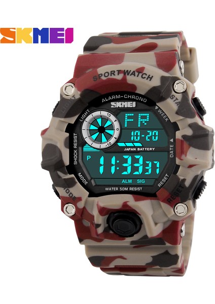 Yeşil Ünlü G Stil Erkek Saatler Spor Chronograph Askeri Dijital Kol Saatleri Kamuflaj Şok Dayanıklı Montre Homme Erkek Saat Saat (Yurt Dışından) modelleri