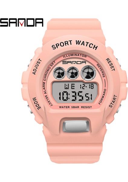 Pembe Sanda Açık Spor Izle Erkekler LED Dijital Izle Erkek Su Geçirmez Kol Saatleri Alarm Chrono Saatler Erkek Saat Relogio Masculino (Yurt Dışından)