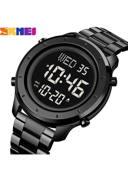 Deri 8 Skmeı Erkekler Dijital Saatler Moda Chrono Geri Sayım Elektronik Saat Lüks Paslanmaz Çelik Erkek Kronometre Relogio Masculino (Yurt Dışından) modelleri