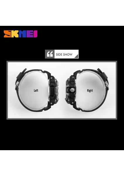 Siyah Erkekler Kuvars Dijital Saat Skmeı Relojes S Shock Spor Saatler Relojes LED Askeri Su Geçirmez Kol Saatleri Relogio Masculino (Yurt Dışından)
